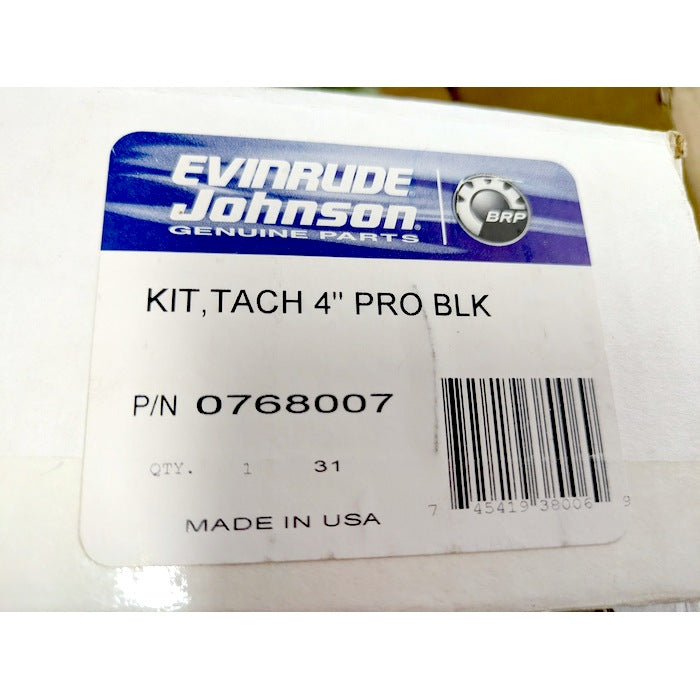 BRP/OMC/Evinrude/Johnson 0768007 Genuine Original OEM Tach Pro Tachometer Kit 4" Black 7000 RPM