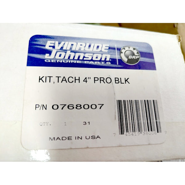 BRP/OMC/Evinrude/Johnson 0768007 Genuine Original OEM Tach Pro Tachometer Kit 4" Black 7000 RPM