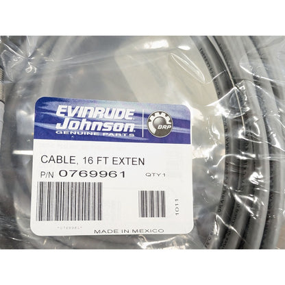 BRP/OMC/Evinrude/Johnson 0769961 Genuine Original OEM Boat Backbone Extension Cable 16 ft 5-pin