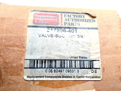 Carrier 317906-401 New Genuine Original 3/4" Suction Service Valve