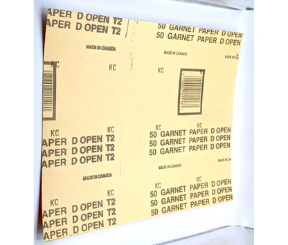 Carborundum D0311O Garnet Grit Paper 9x11" (230x280mm), 50 Grit, 50/Pack