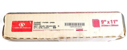 Carborundum D0311O Garnet Grit Paper 9x11" (230x280mm), 50 Grit, 50/Pack