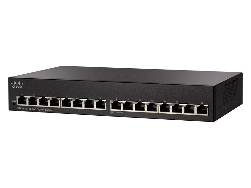 Cisco SG110-16 New Genuine Original 16-Port Gigabit Unmanaged Switch