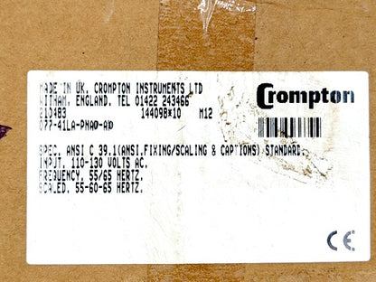 Crompton 077-41LA-PNAN-AN Switchboard Frequency Hertz Panel Meter