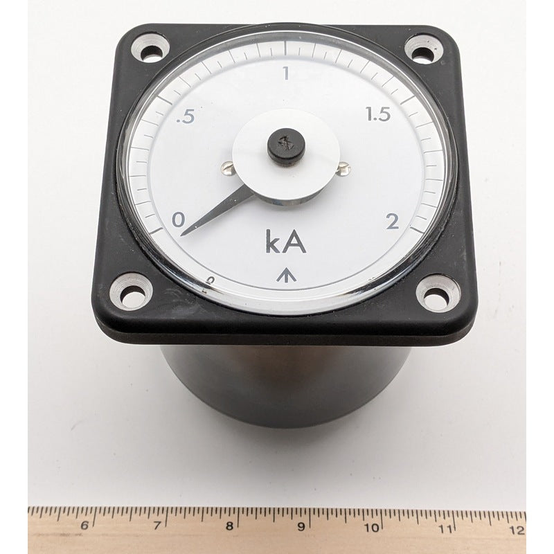 Crompton 087-11BD-LSTM-C6-FB New Genuine Original Sealed Ruggedized Nitrogen Filled Analog Ammeter 0-5A AC Input 0-2kA Scale
