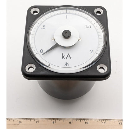 Crompton 087-11BD-LSTM-C6-FB New Genuine Original Sealed Ruggedized Nitrogen Filled Analog Ammeter 0-5A AC Input 0-2kA Scale