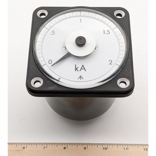 Crompton 087-11BD-LSTM-C6-FB New Genuine Original Sealed Ruggedized Nitrogen Filled Analog Ammeter 0-5A AC Input 0-2kA Scale