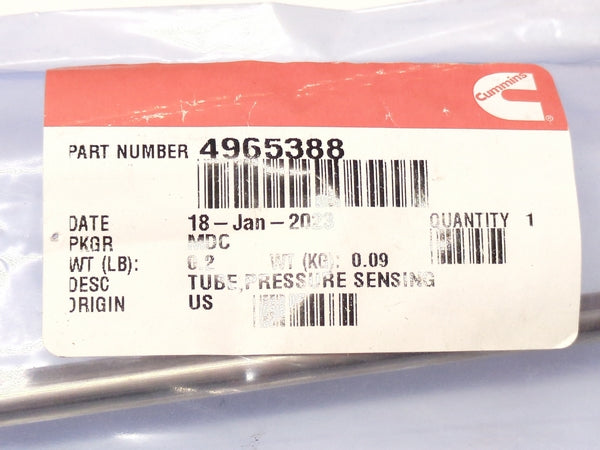 Cummins 4965388 New Genuine Original Pressure Sensing Tube