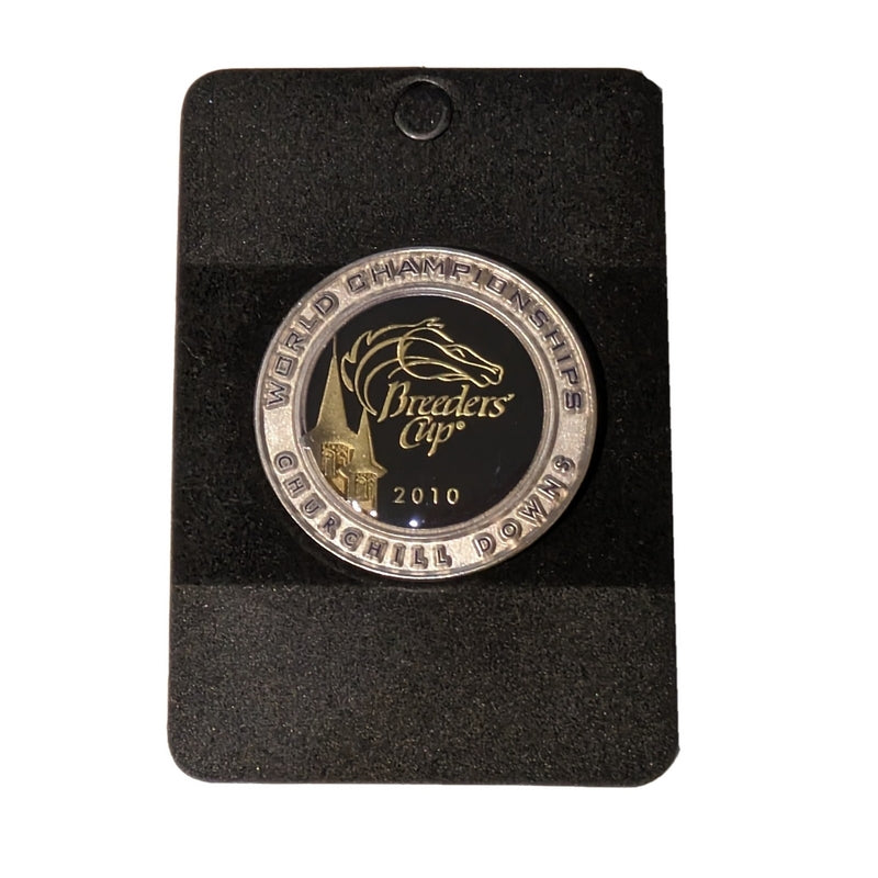 Breeders Cup 2010 World Championship New Lapel Pin, Gold Tone, Souvenir, Collectible
