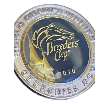 Breeders Cup 2010 World Championship New Lapel Pin, Gold Tone, Souvenir, Collectible