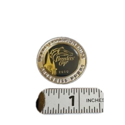 Breeders Cup 2010 World Championship New Lapel Pin, Gold Tone, Souvenir, Collectible