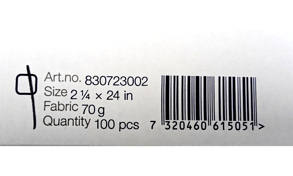 DeLaval 830723002 New Genuine Original White Milk Filters Sewn Sock Wet Laid Fabric 2-1/4 x 24 inch 70g Box of 100