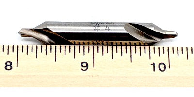 Dormer A220 N-4 #4 Combined Centre Drill and Countersink, 0.125" Small Diameter, 5/16" Large Diameter, High Speed Steel