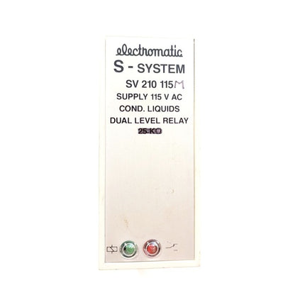Electromatic SV 210 115 Genuine Original Liquid Level Control Dual Level 11-Pin Relay, Used