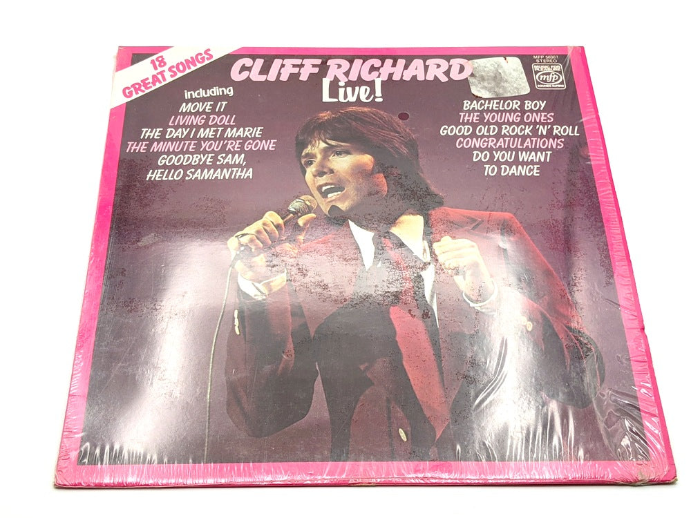 Vinyl LP, Cliff Richard Live! 18 Great Songs, EMI MFP 50307