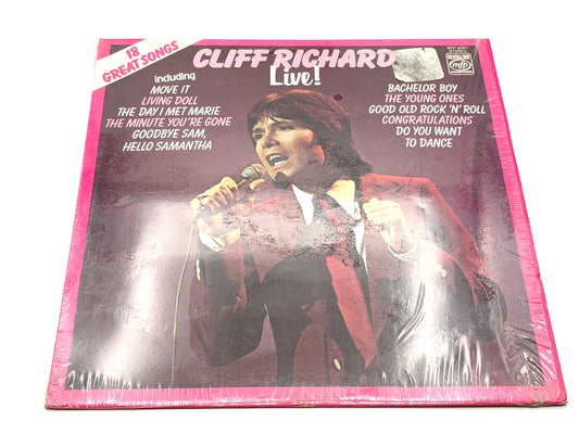 Vinyl LP, Cliff Richard Live! 18 Great Songs, EMI MFP 50307