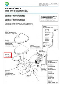 Evac 6541025 Flushing Ring for Evac 900/910 Floor Model Vaccum Toilets