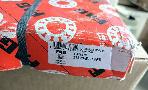 FAG (Schaeffler) 21320E1TVPB Spherical Roller Bearing, Straight Bore, 100mm ID, 215mm OD, 47mm Width