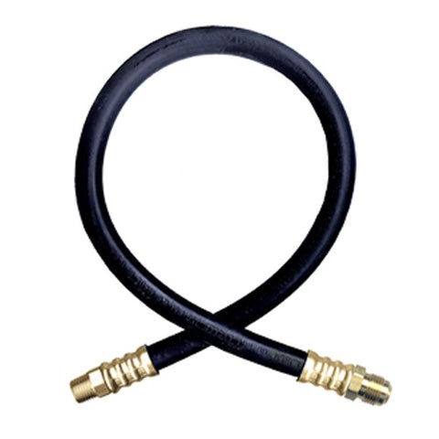 Fairview I6C30MP6MS6 3/8" x 30" Type I Nitrile Rubber LP Natural Gas Hose Assembly, Male NPT - Male Flare