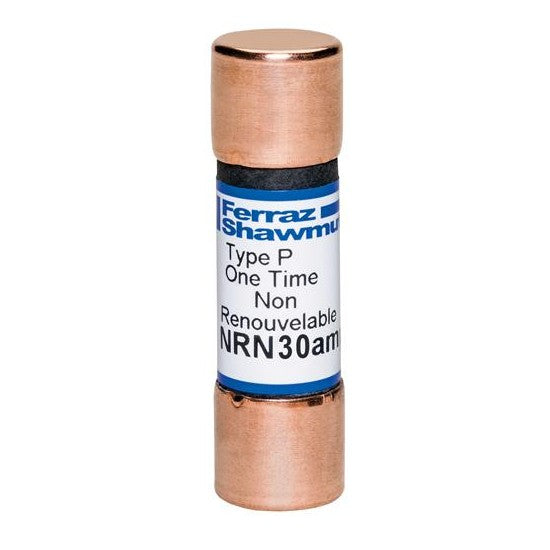 Ferraz-Shawmut Mersen NRN30 Class H Fuse, Pack of 2, Type P, 30A, 250 VAC, Non-Time Delay