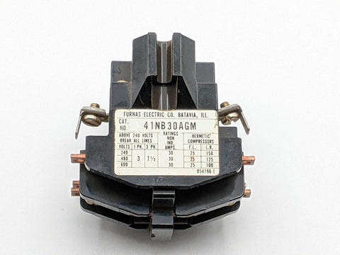 Furnas Electric 41NB30AGM Definite Purpose Contactor 208-240V 30Amp Series B 3-Phase