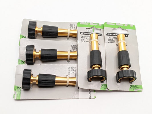 Garden Club 4" Aluminium Water Hose Twist Nozzle, 5-Pack (059-7923-4, 05979234)