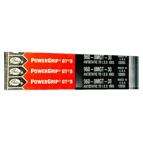 Gates 960-8MGT-30 PowerGrip GT3 Synchronous Belt, New (9608MGT30, 1577SS)