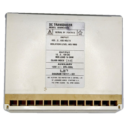 GEC-Alsthom ISTAT 300 DC Transducer, Model 3DBMG9003