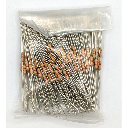 Carbon Film Resistors, 8.2KΩ, 1/4W, 5%, CR-25, Pack of 200