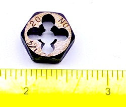 Hexagonal Rethreading Die, 1/4-20 NC