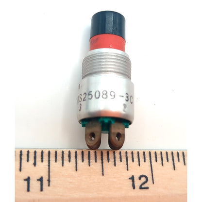 MS25089-3C Genuine Original Black Pushbutton Switch