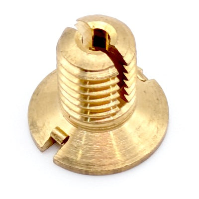 KA Brass Machine Screw, M10 x 1.5 x 12mm, Pack of 10, Slotted Head, Slotted Thread, Thru-Hole