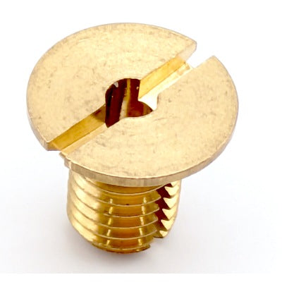 KA Brass Machine Screw, M10 x 1.5 x 12mm, Pack of 10, Slotted Head, Slotted Thread, Thru-Hole