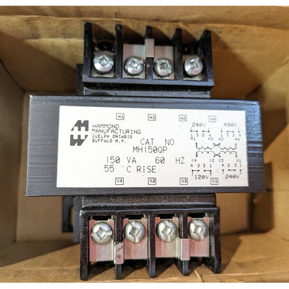 Hammond Manufacturing MH150QP Control Transformer, Pri 240/480, Sec 120/240, 150VA, 60Hz, New