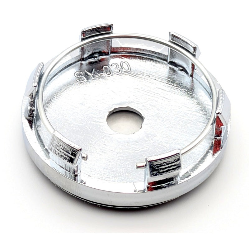 Chrome & Black Wheel Centre Caps for Honda, Raised Emblem, Pack of 4, 60mm Outer Diameter