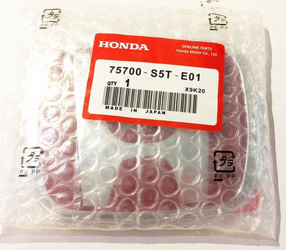 Honda 75700-S5T-E01 Civic Front Emblem Badge, Red/Chrome 123mm x 100mm 4.84" x 3.94"