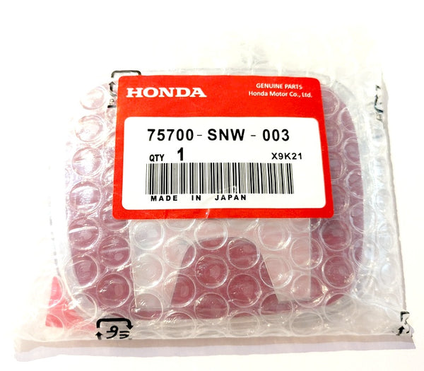 Honda Civic 2006-2015 Front Emblem Badge, Red/Chrome, 75700-SNW-003, New (75700SNW003)