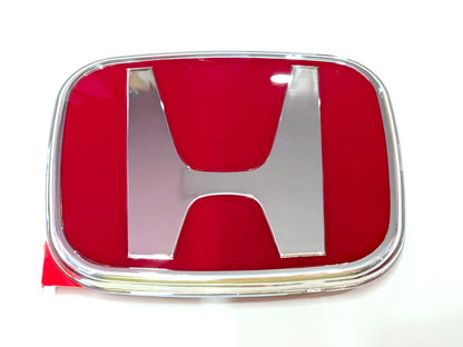 Honda 75700-SYY-003 Rear Emblem Badge Red/Chrome 108mm x 90mm 4.25 × 3.54 inches