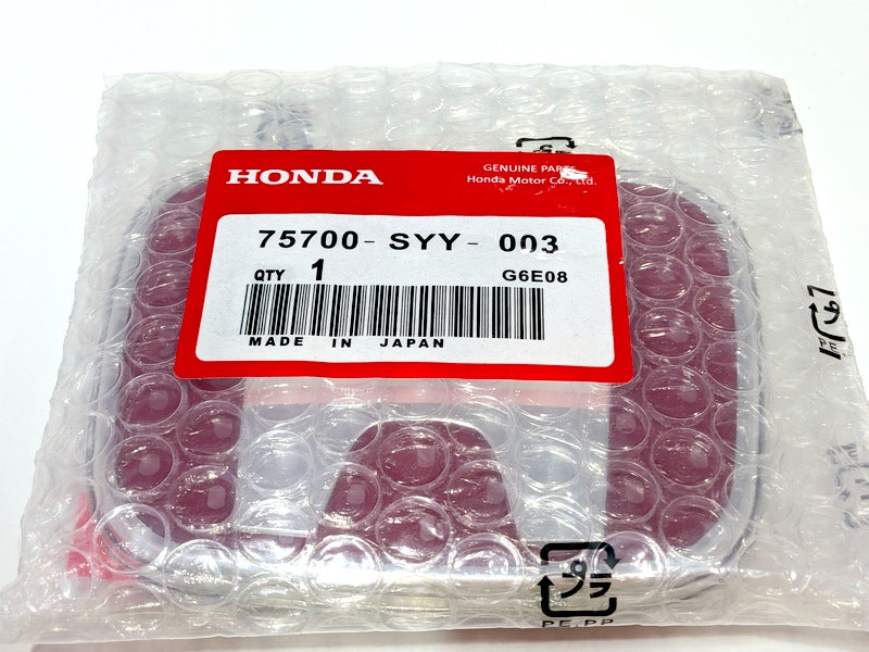 Honda 75700-SYY-003 Rear Emblem Badge Red/Chrome 108mm x 90mm 4.25 × 3.54 inches