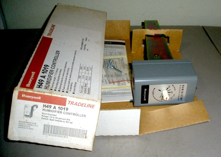 Honeywell H49 A 1019 Humidifier Controller Duct Mount Humidistat Switch (H49A1019)