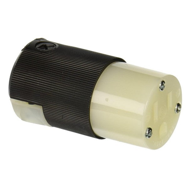 Hubbell HBL5269C Insulgrip® Straight Blade Female Connector, 15 A, 125 V, Black and White, New