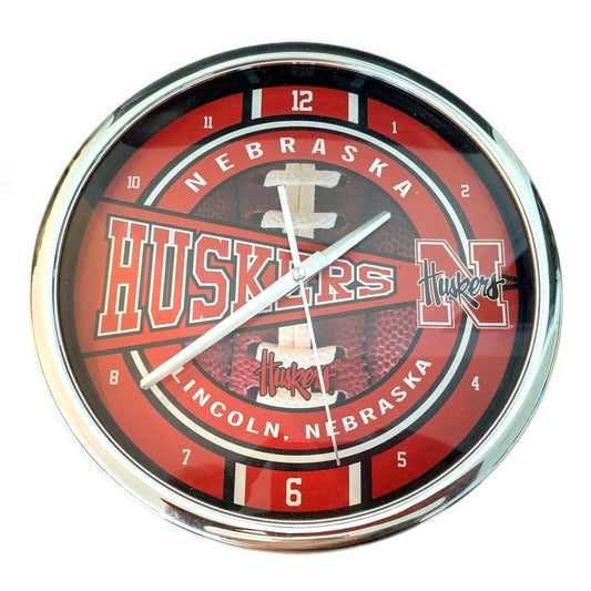 Nebraska Cornhuskers 12" Wall/Countertop Clock