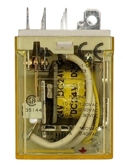 IDEC RH4B-UL Power Relay Plug-In 4PDT 10A 24VDC