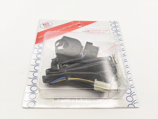 K&S 12-0051 Universal Headlight Handlebar Switch Kit (120051)