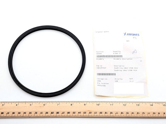 Krones 0901247222 New Genuine Original Quad Ring 144x7 EPDM 70SH Seal