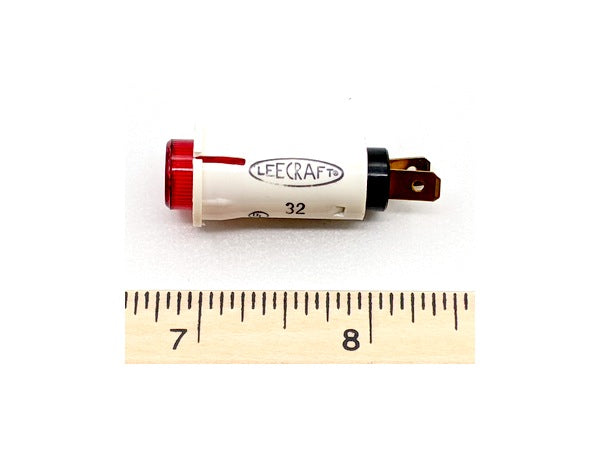 Leecraft 32 Snaplite Red Panel Mount Neon Indicator Light Bulb 125V 1/3W