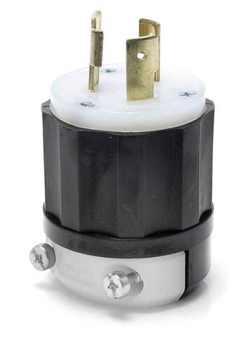 Leviton 2621 30 Amp, 250 Volt, NEMA L6-30P, 2P, 3W, Locking Plug, Industrial Grade, Grounding - Blackwhite