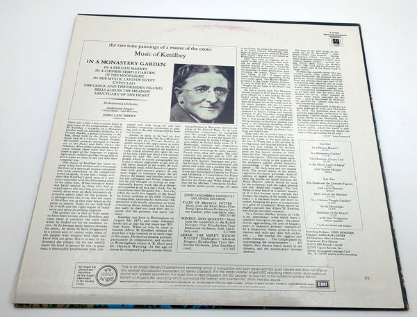 LP Vinyl, 1978, In a Monastery Garden Music of Ketèlbey, Angel, EMI Records Limited, S-37483, Stereo/Quadraphonic SQ