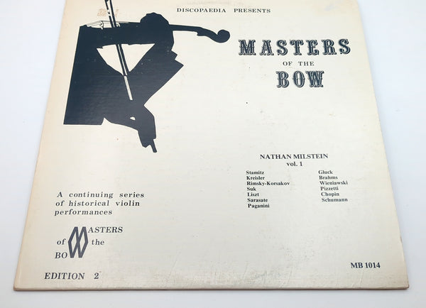 LP Vinyl, 1974, Nathan Milstein - Masters of the Bow Vol. 1, Discopaedia, MB 1014, Mono