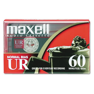 Maxell UR-60 Audio Cassette Tape, Normal Bias, New Sealed